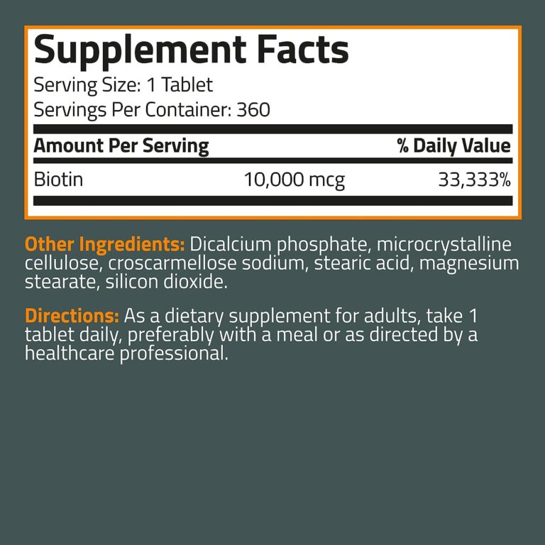 Bronson Biotin 10,000 MCG Review