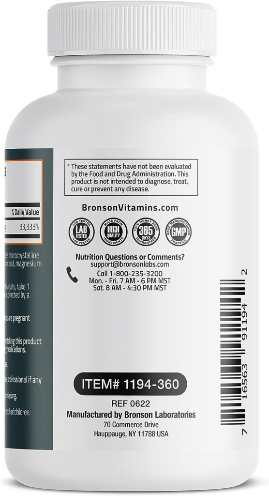 Bronson Biotin 10,000 MCG Supports Healthy Hair, Skin  Nails  Energy Production - High Potency Beauty Support - Non-GMO, 360 Vegetarian Tablets